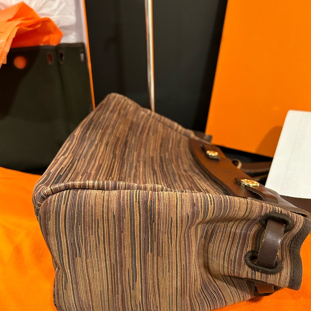 Hermes Vintage Brown Vibrato Herbag Cabas PM
Tote 2 n 1 Bag w/COA Full Inc.RARE - Picture 7 of 16